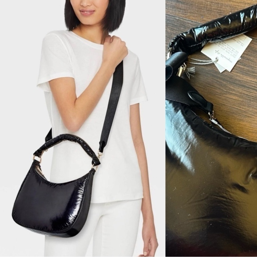 A New Day Faux Leather Modern Shoulder Bag